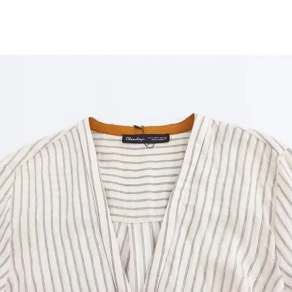 NWT ZARA CONTRAST PAJAMA-STYLE PANTS & CONTRAST WRAP DRESS ZW COLLECTION S - Picture 13 of 16